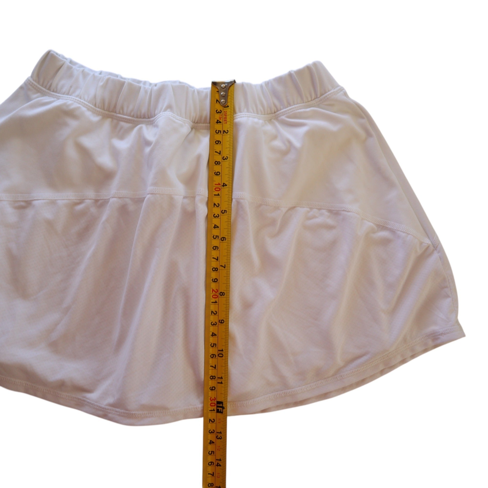 Z By Zella Womens Activewear Skirt Size L (10/12) White Elastic Waist