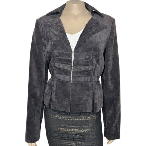 Chelsea and Theodore Black Corduroy Blazer Jacket Women's Size 8