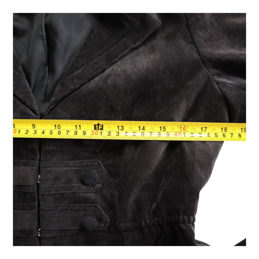 Chelsea and Theodore Black Corduroy Blazer Jacket Women's Size 8