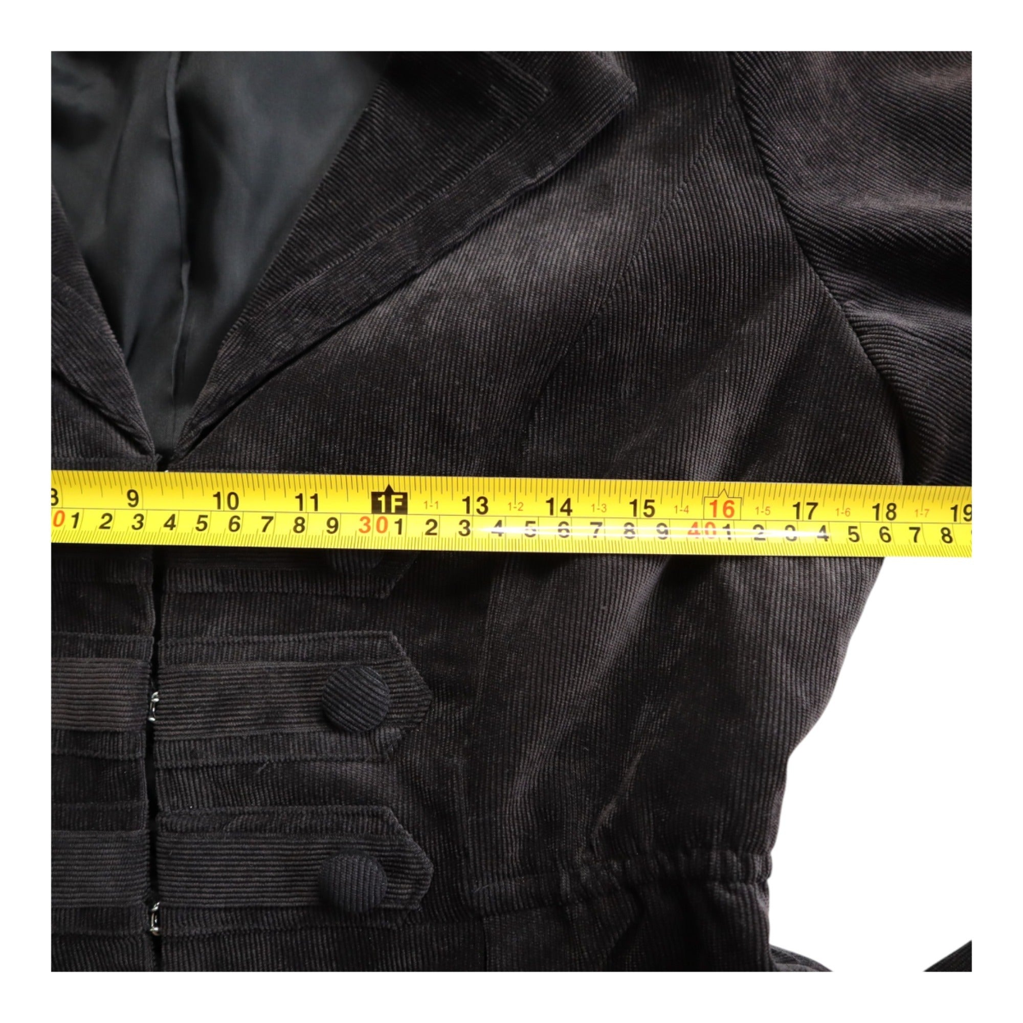 Chelsea and Theodore Black Corduroy Blazer Jacket Women's Size 8