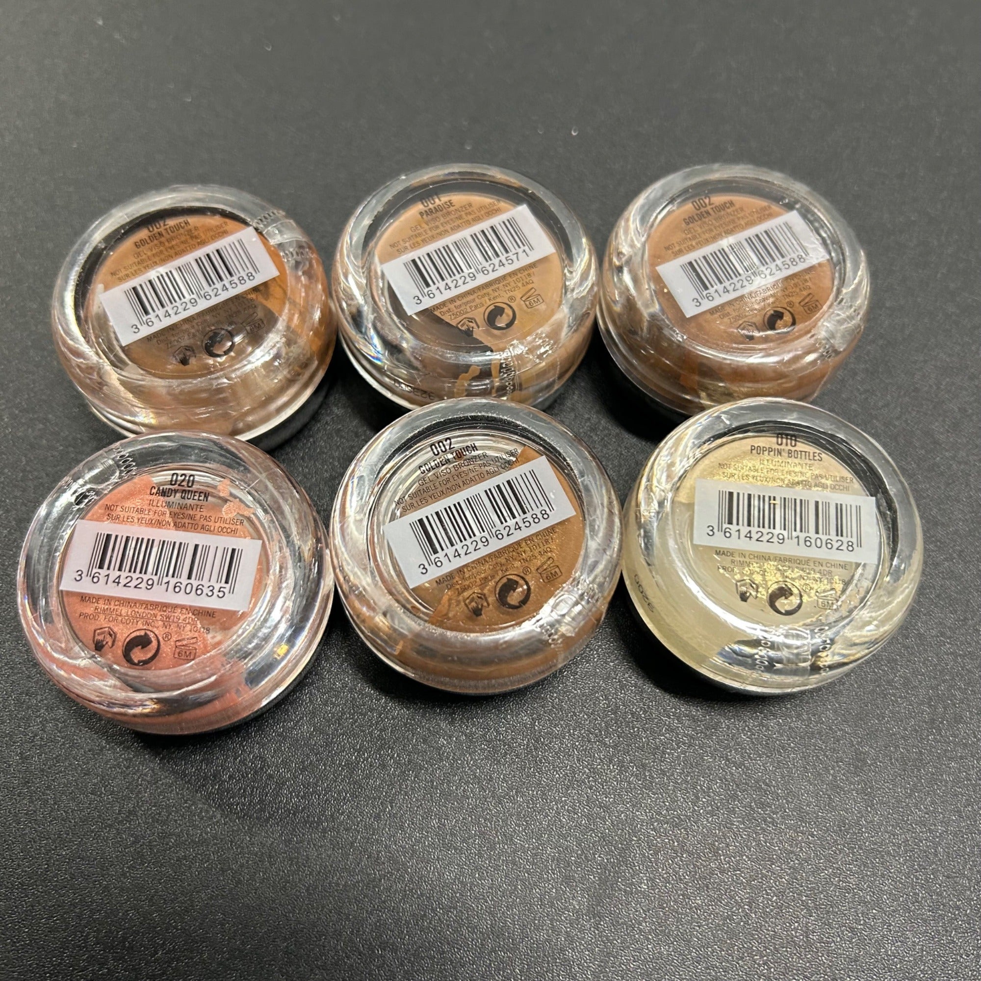 Rimmel Jelly Bronzer & Highlighter Set Of 6 Illuminator & Gel Bronzing Makeup