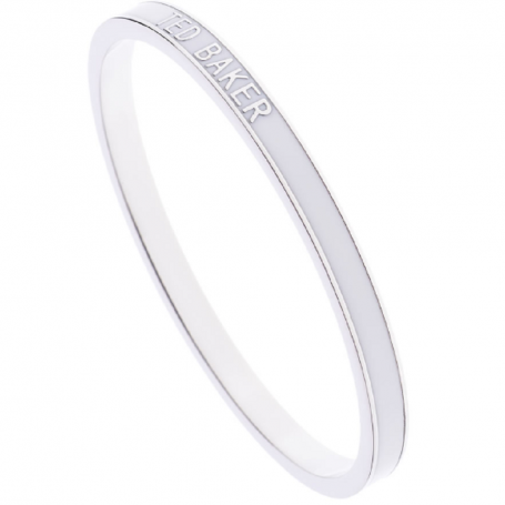 Ted Baker Clary Narrow Enamel Bangle, White Bronze, White