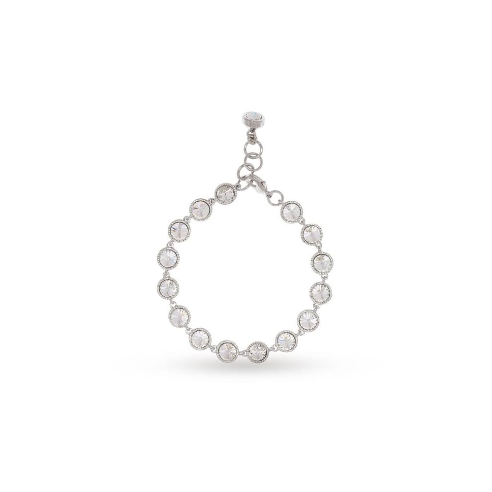 Ted Baker Raalyn: Rivoli Crystal Single Strand Bracelet, Imitation Rhodium, Clear