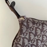 Christian Dior Brown Monogram Canvas Crossbody Bag With Adjustable Strap