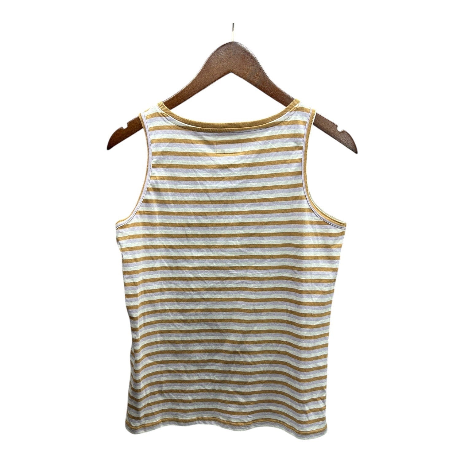Womens Pact Small Tank Top Brown & White Striped Organic Cotton