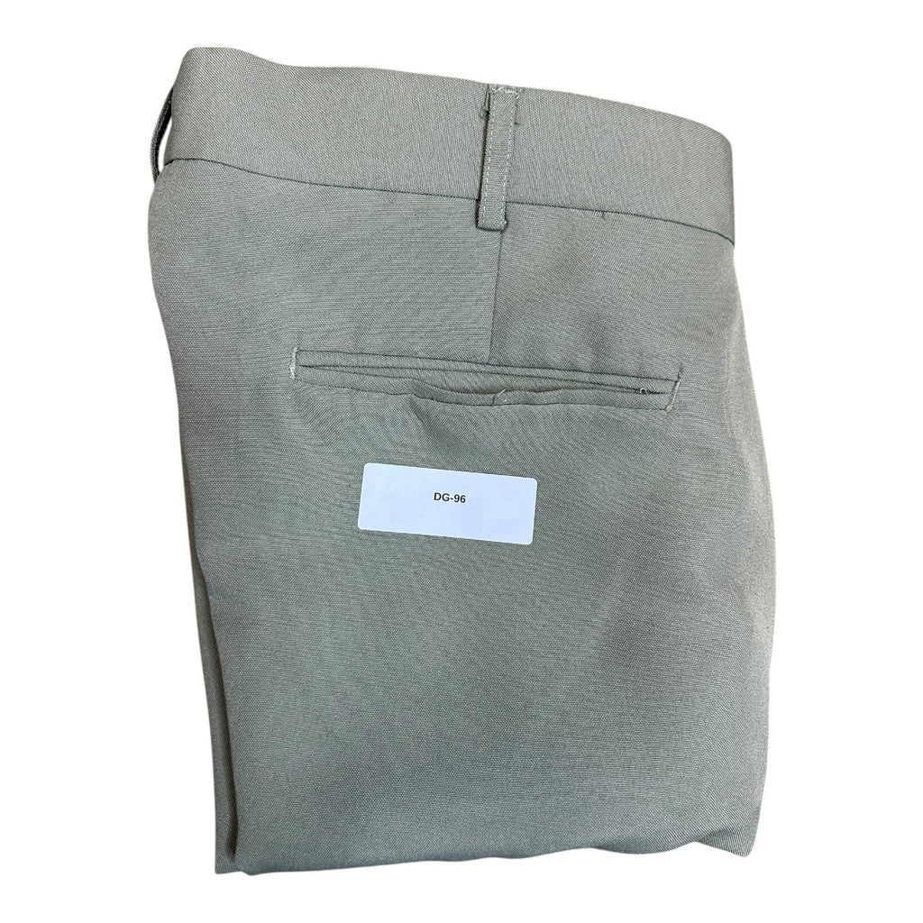 DG-96 Vintage Haband Olive Green Dress Pants Flat Front Classic Fit Size 37/30