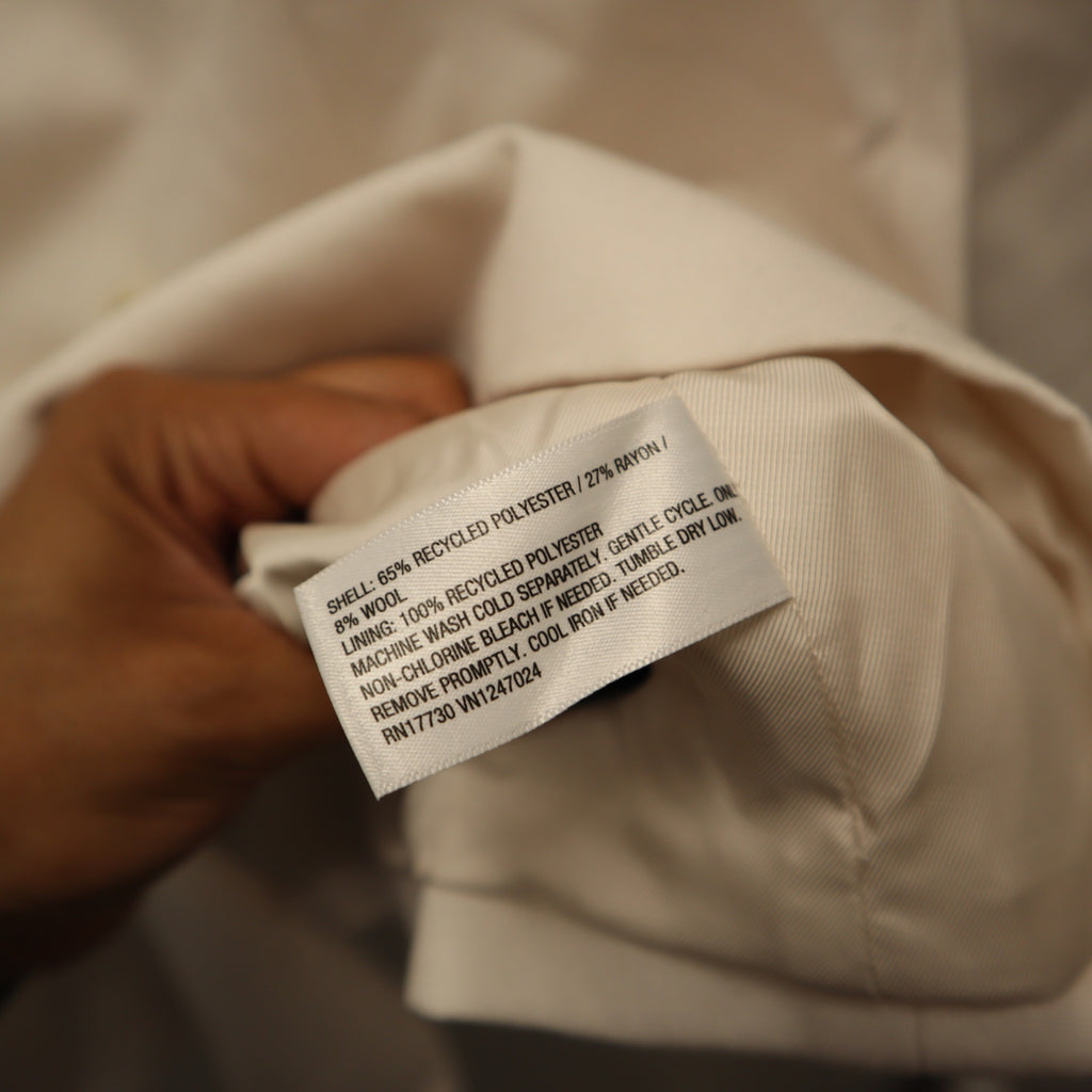 K-267 KBB Women's Size Large Double-Breasted Cream Blazer