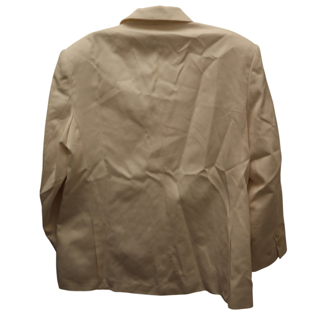 K-267 KBB Women's Size Large Double-Breasted Cream Blazer