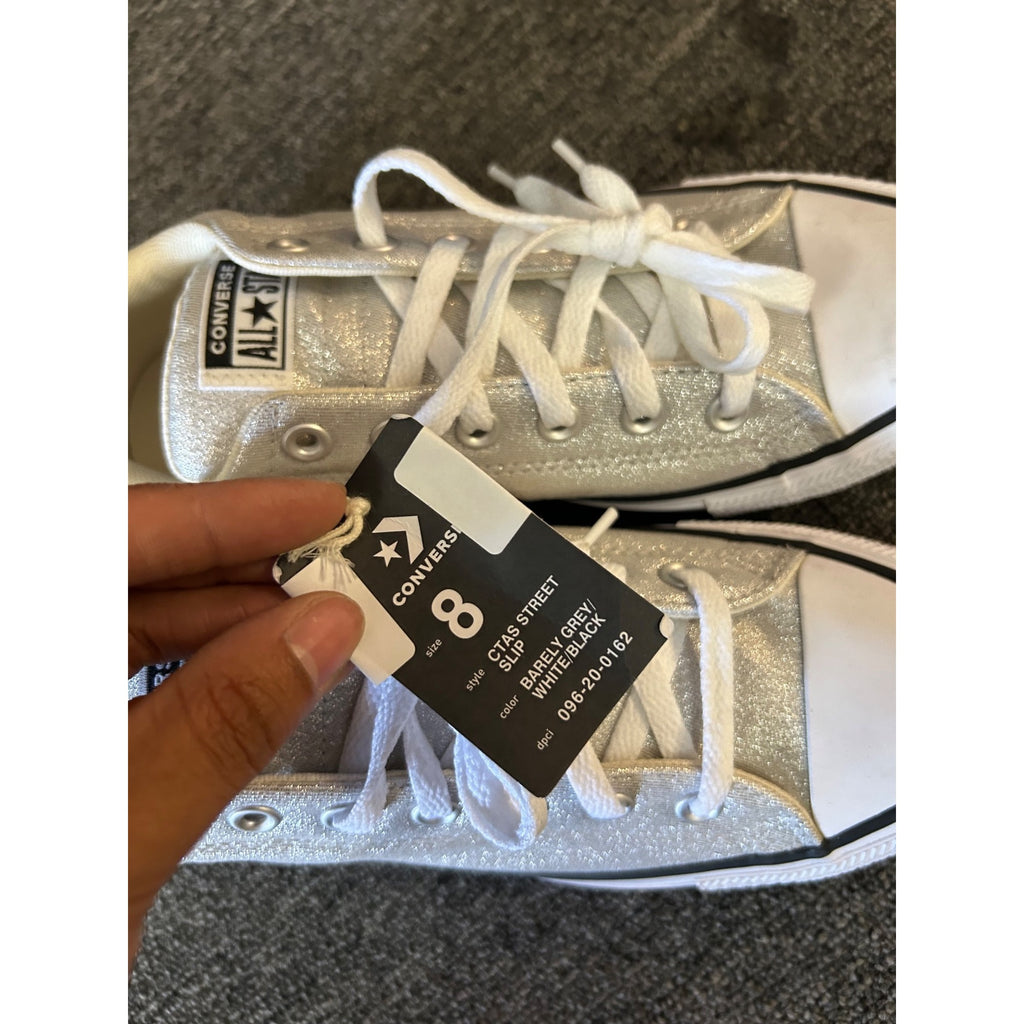 K-301 Converse All Star CTAS Street Slip Sneakers Womens Size 8 Barely Grey White/Black