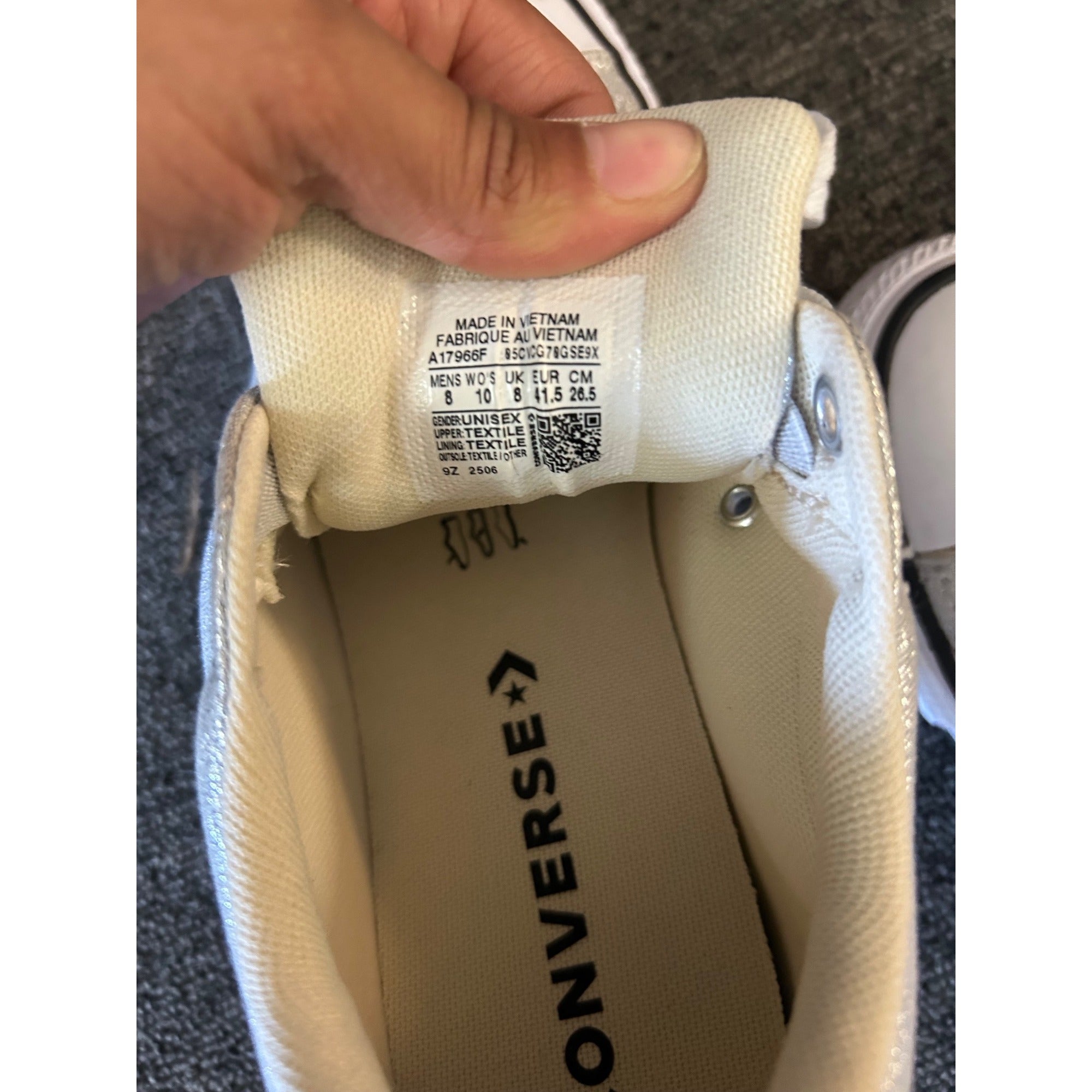 K-301 Converse All Star CTAS Street Slip Sneakers Womens Size 8 Barely Grey White/Black