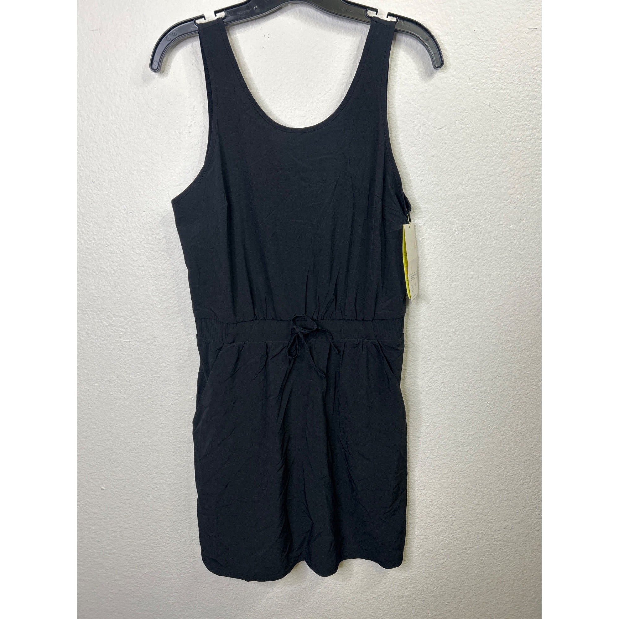 #1071 All In Motion Black Sleeveless Lightweight Fabric Drawstring Waist Dress S
