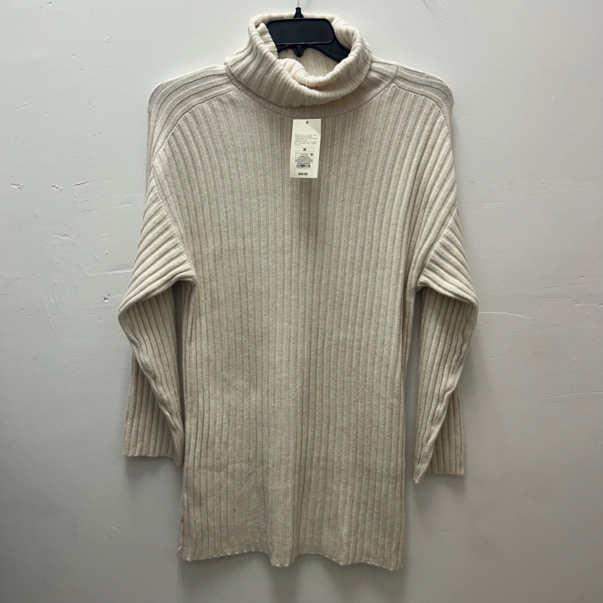 K-161 A New Day Mini Sweater Dress Oatmeal Women's Size Medium