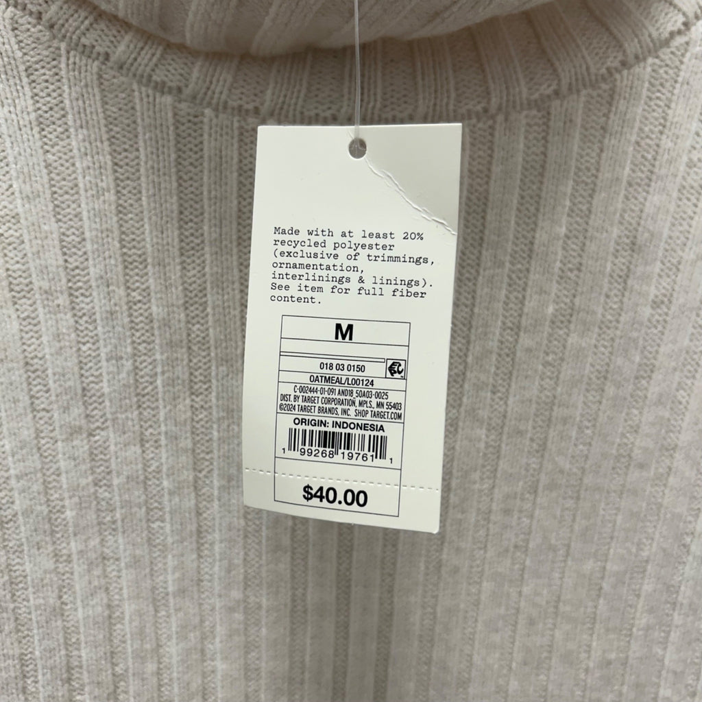 K-161 A New Day Mini Sweater Dress Oatmeal Women's Size Medium