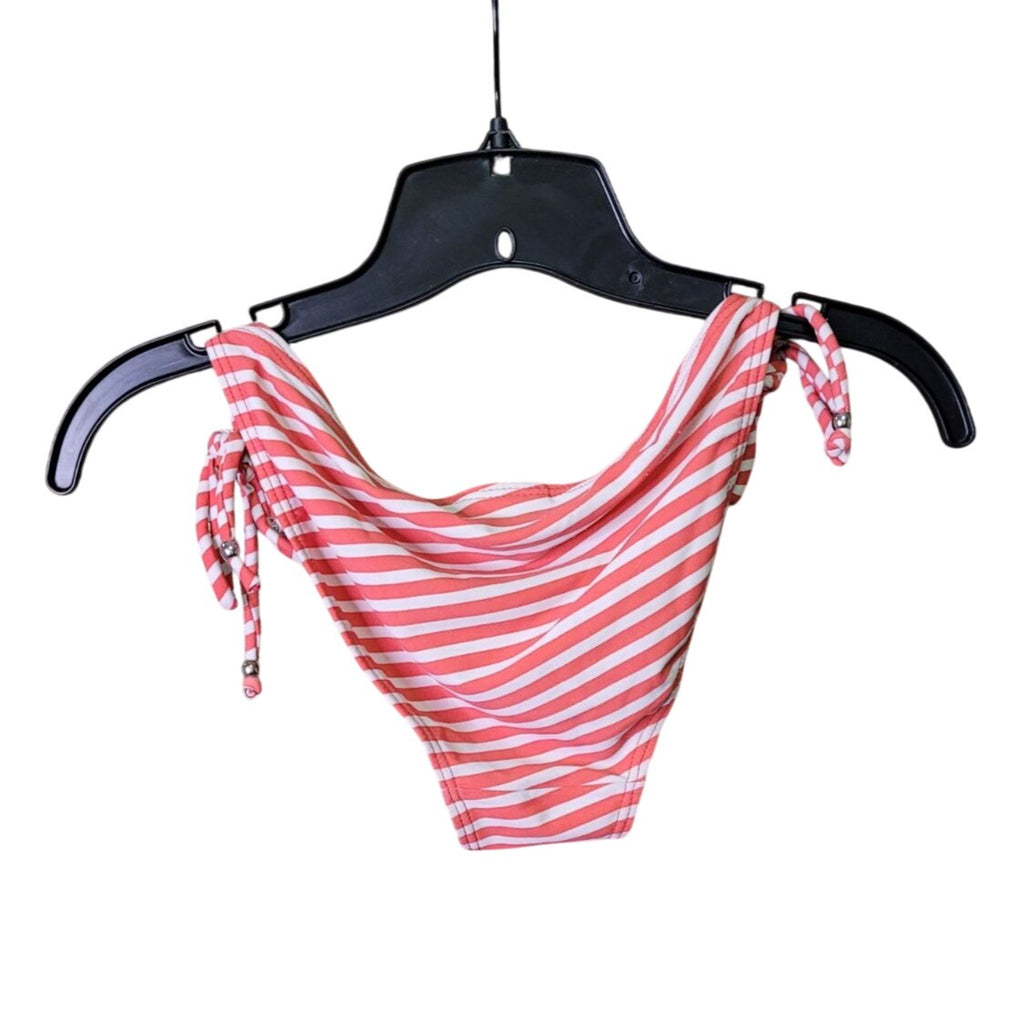 CG-4 Ingear Red & White Striped Bikini Bottom Side-Tie Design Size Small