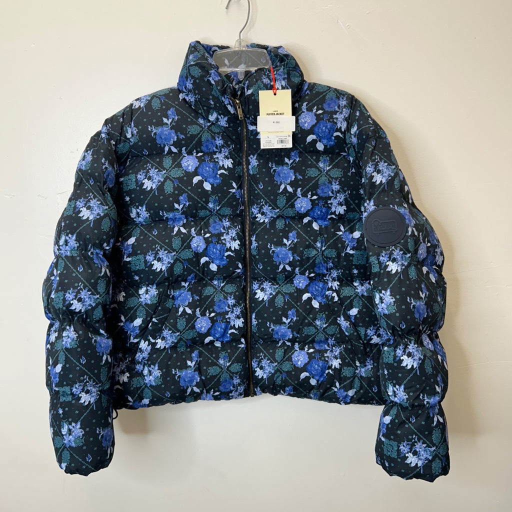 K-102 Woolrich Floral Quilted Puffer Jacket With Full Zip Size Large