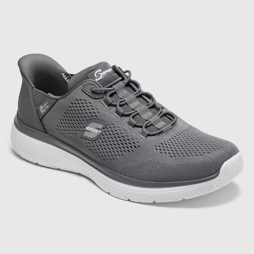 K-23 S Sport By Skechers Men's Moralis Step-In Elastic Sneakers in Gray Size 7.5