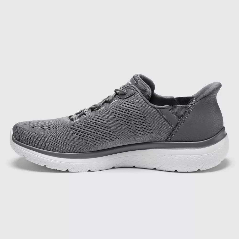 K-23 S Sport By Skechers Men's Moralis Step-In Elastic Sneakers in Gray Size 7.5