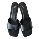 A New Day "Lindie" Black Low Heel Sandals Women's Size 8.5 NEW