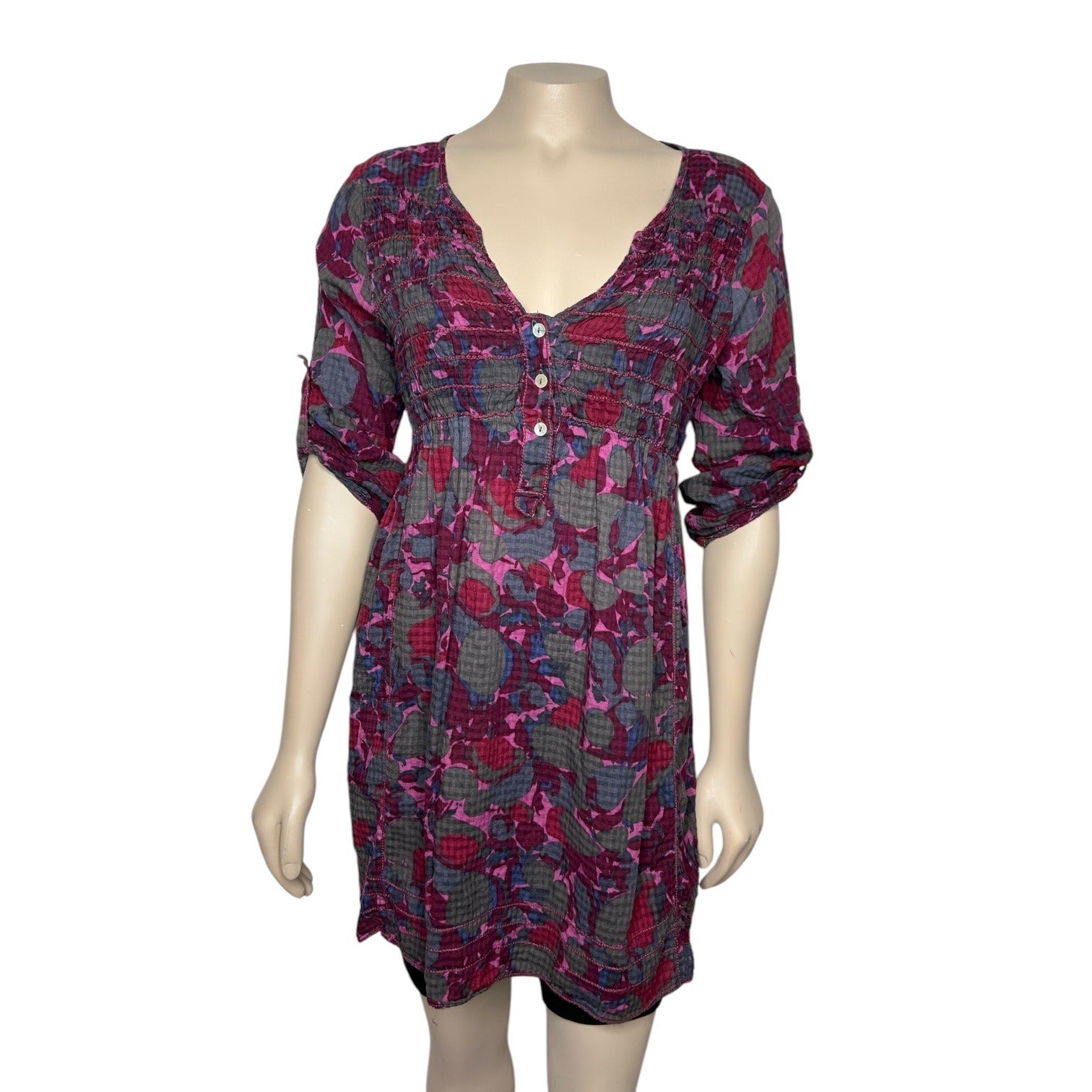Chelsea and Violet Women's Medium Purple Floral Print Mini Dress New with Tags