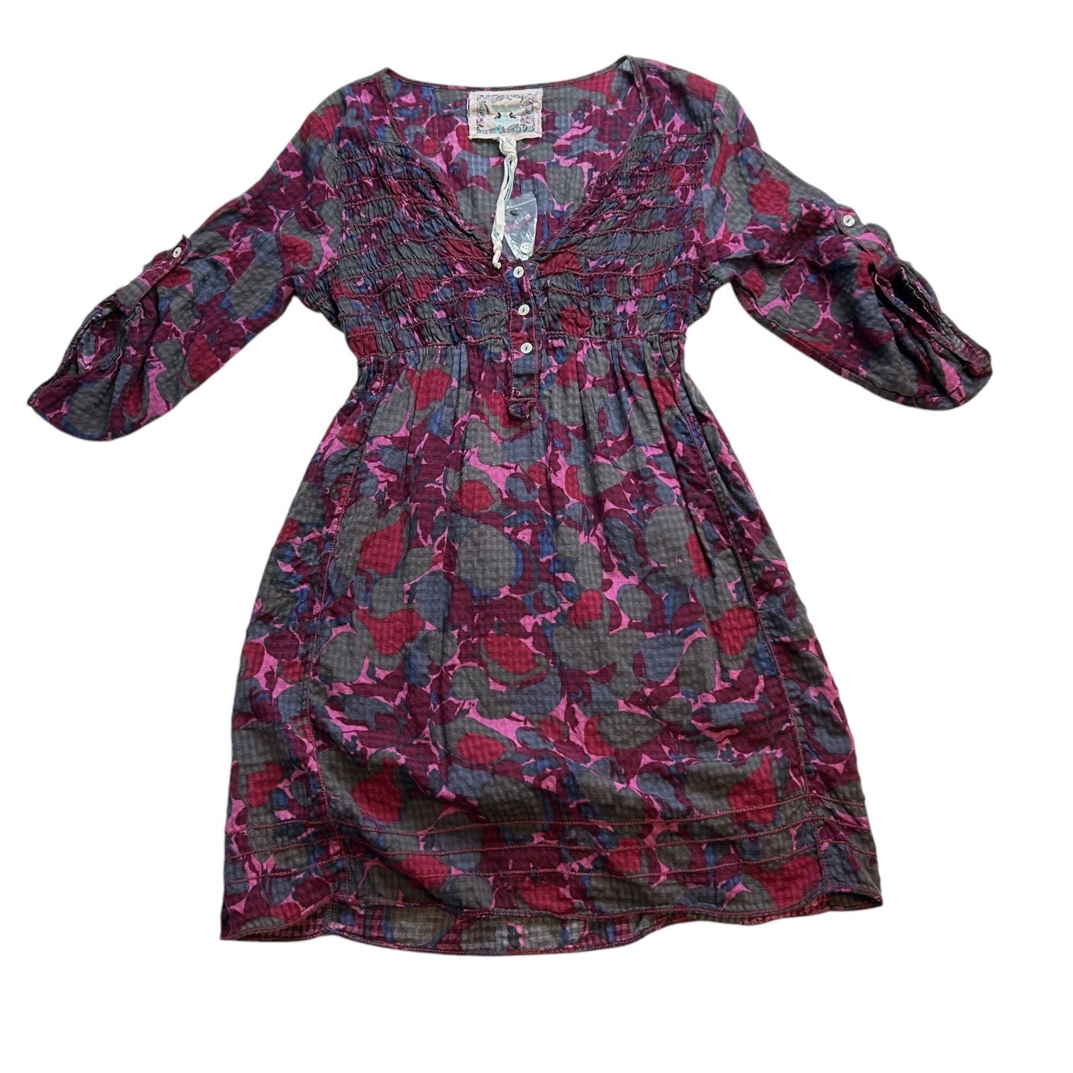 Chelsea and Violet Women's Medium Purple Floral Print Mini Dress New with Tags
