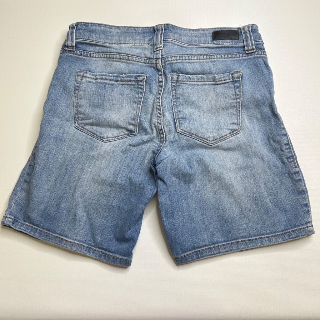 #961 STS Blue Size 1 Distressed Light Wash Denim Shorts With Raw Hem