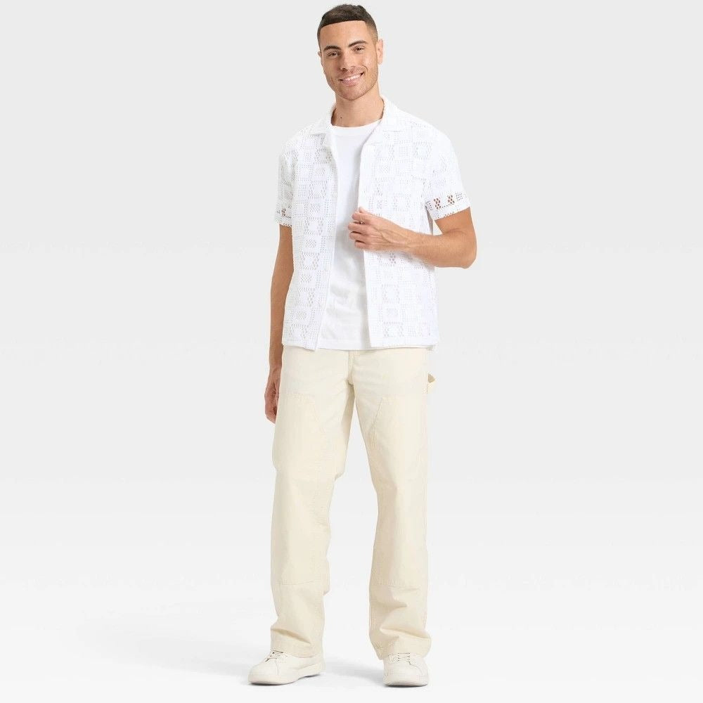 K-195 Original Use Carpenter Pants Baggy Utility Cream Men's Size 32x32