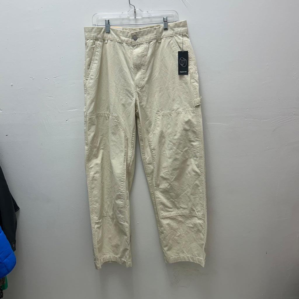 K-195 Original Use Carpenter Pants Baggy Utility Cream Men's Size 32x32