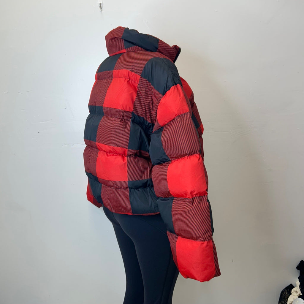 K-64 Woolrich Women's Buffalo Check Puffer Jacket Size Large
