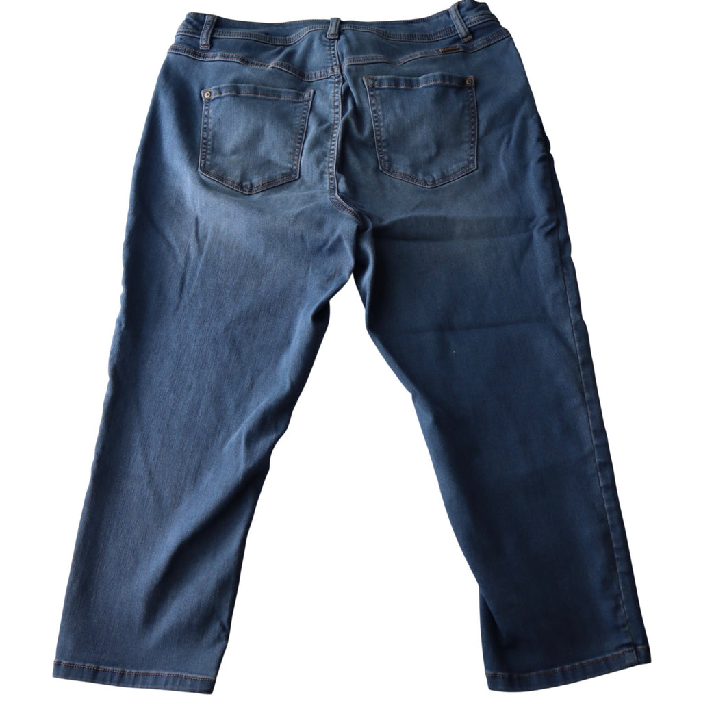 #921 INC Tummy Control Dark Wash Denim Skinny Leg Jeans Women's 16W