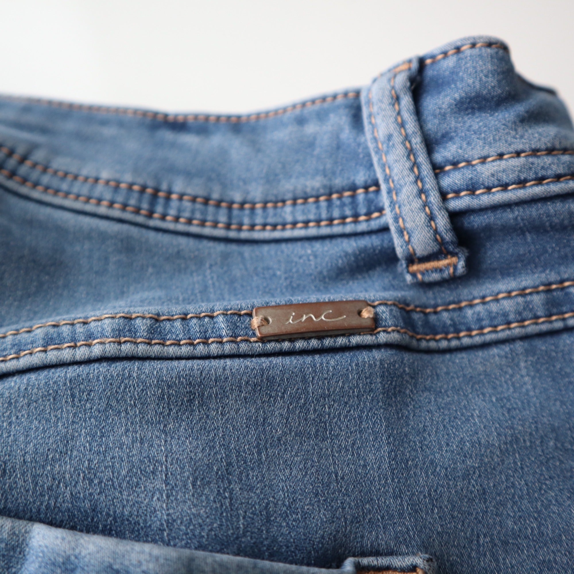 #921 INC Tummy Control Dark Wash Denim Skinny Leg Jeans Women's 16W