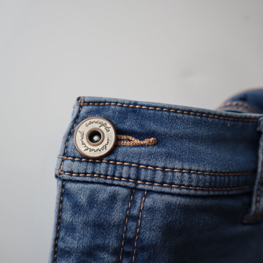 #921 INC Tummy Control Dark Wash Denim Skinny Leg Jeans Women's 16W