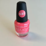 L.A. Colors "Frill" Color Craze Pink Nail Polish with Hardeners CNP537 .44 FL OZ