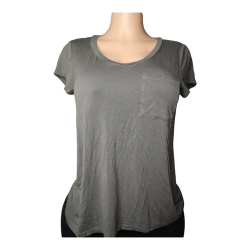 #805 Cable & Gauge Women's Small Pocket T-Shirt, Gray