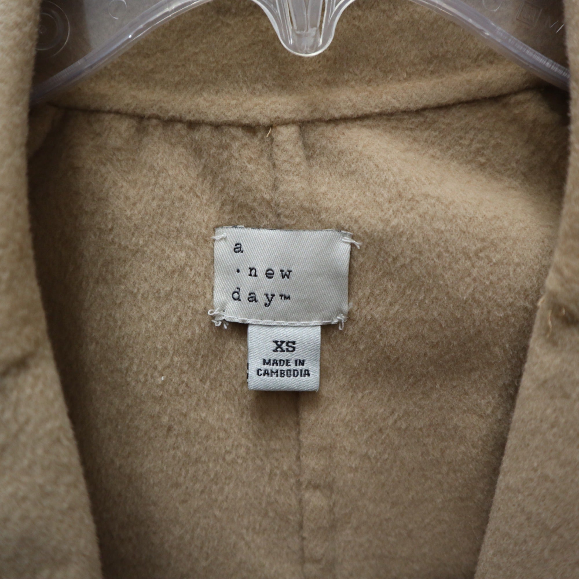 K-268 A New Day Womens XS Tan Belted Longline Coat