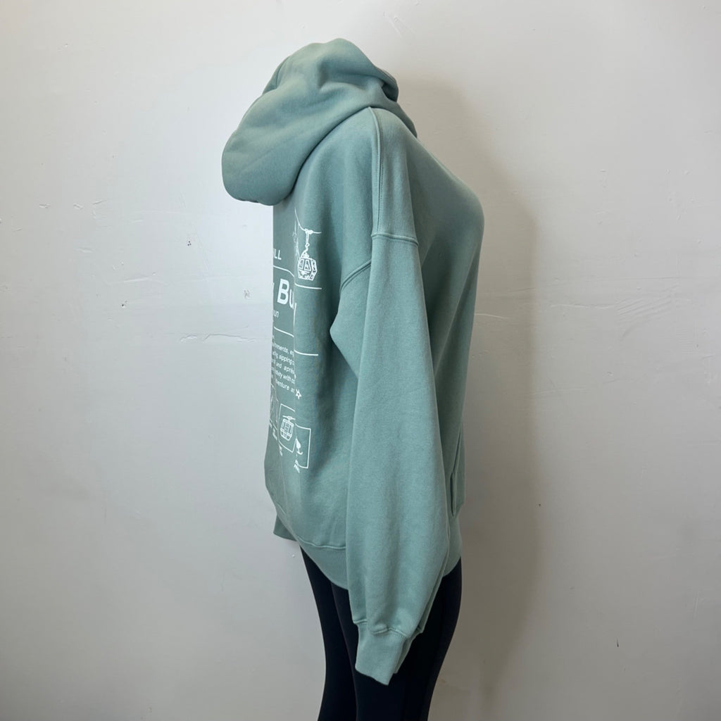 K-73 Wild Fable Women's Small Oversized Hooded Pullover Sweatshirt- Sage Green