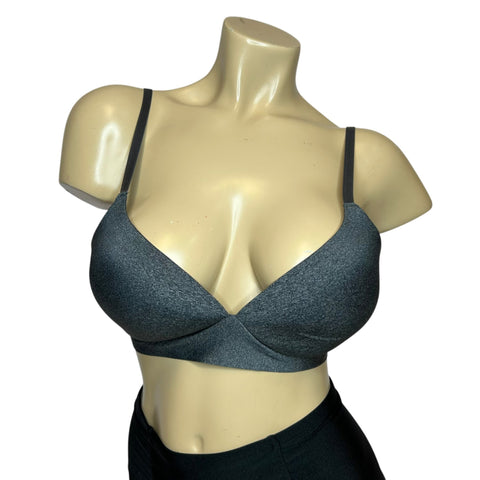 Danskin Padded Wire-Free Bra Women's Size 36C Seamless Gray