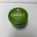 Hand in Hand Sweet Grass Plant-Based Wax Candle Lemon Zest & Vetiver 3 Oz.