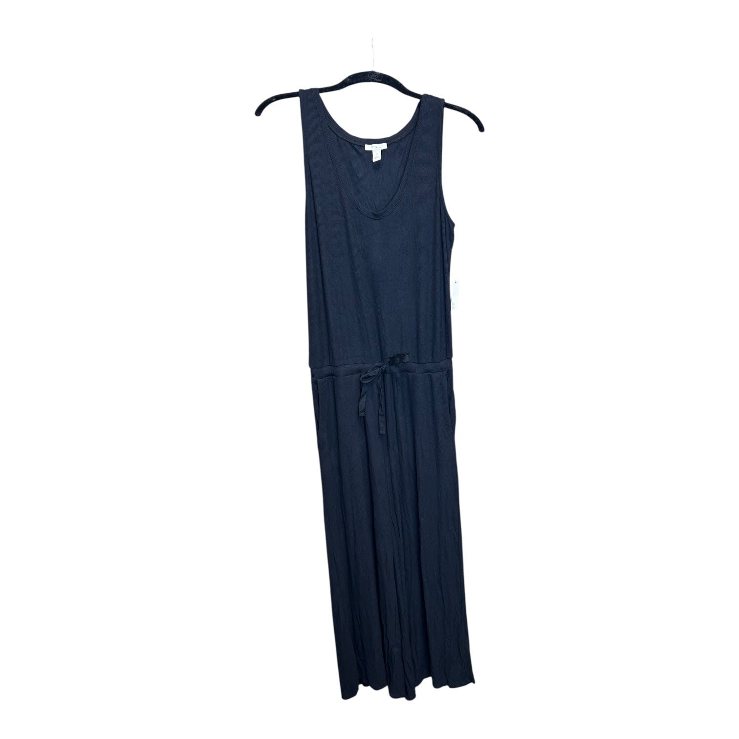 K-123 Daily Ritual Women's Black Sleeveless Jumpsuit W Drawstring Waist Size XS