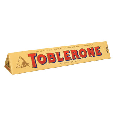 Toblerone Swiss Milk Chocolate w/ Honey & Almond Nougat NET WT. 3.52 oz