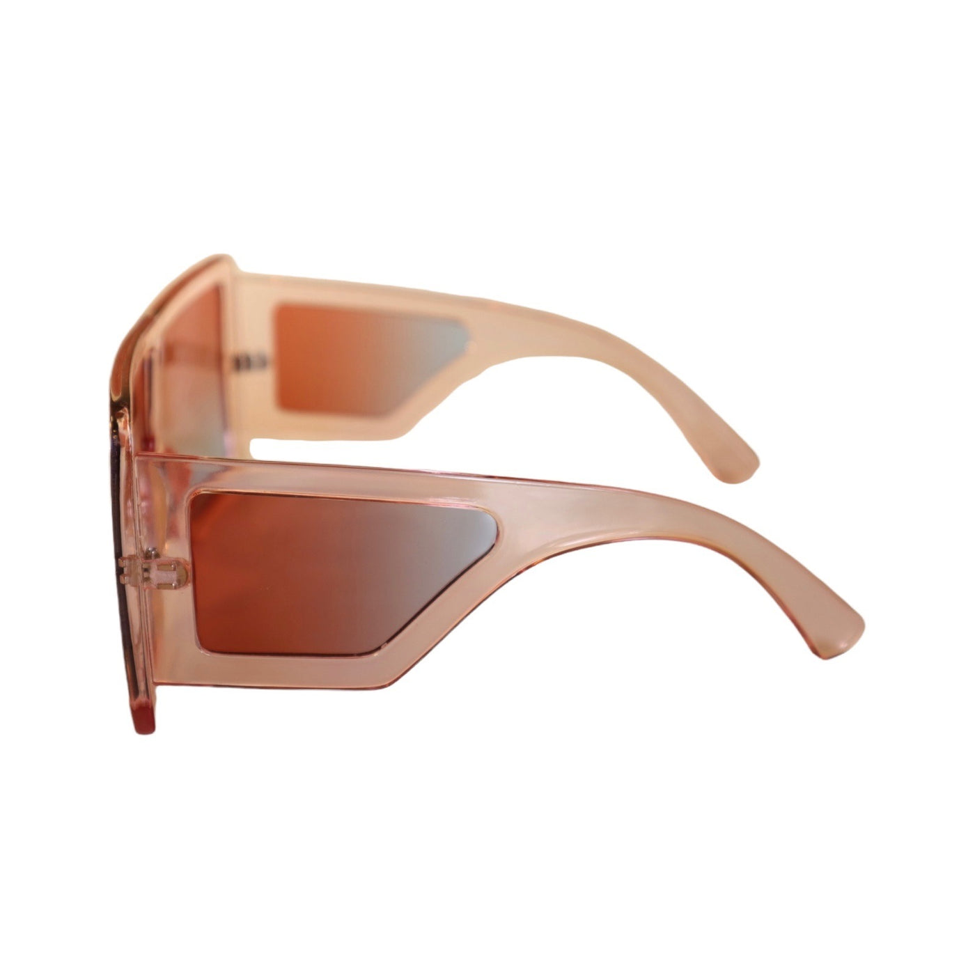 Wet But Not Wild Oversized Shield Square Sunglasses Pink Frame Pink/Blue Lens