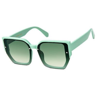 Throw Me in the Ocean Acrylic Square Sunglasses Mint Green Frame with Green Lens