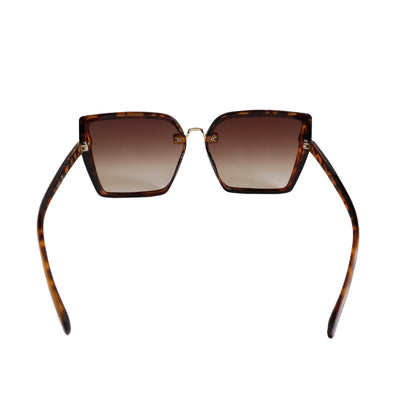 VG Designer Luxury Collection Animal Print Square Frames w Brown Lens Sunglasses