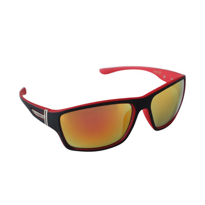 BIOHAZARD UV400 CE Shock Resistant RED Frame Sunglasses w/ Reflective Lens