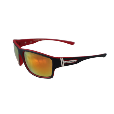 BIOHAZARD UV400 CE Shock Resistant RED Frame Sunglasses w/ Reflective Lens
