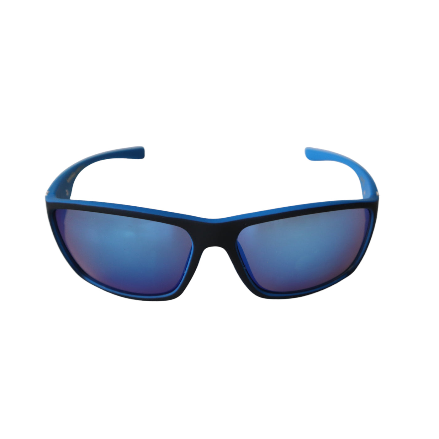 BIOHAZARD UV400 Shock Resistant BLUE Frame Sunglasses w/ Reflective Lens