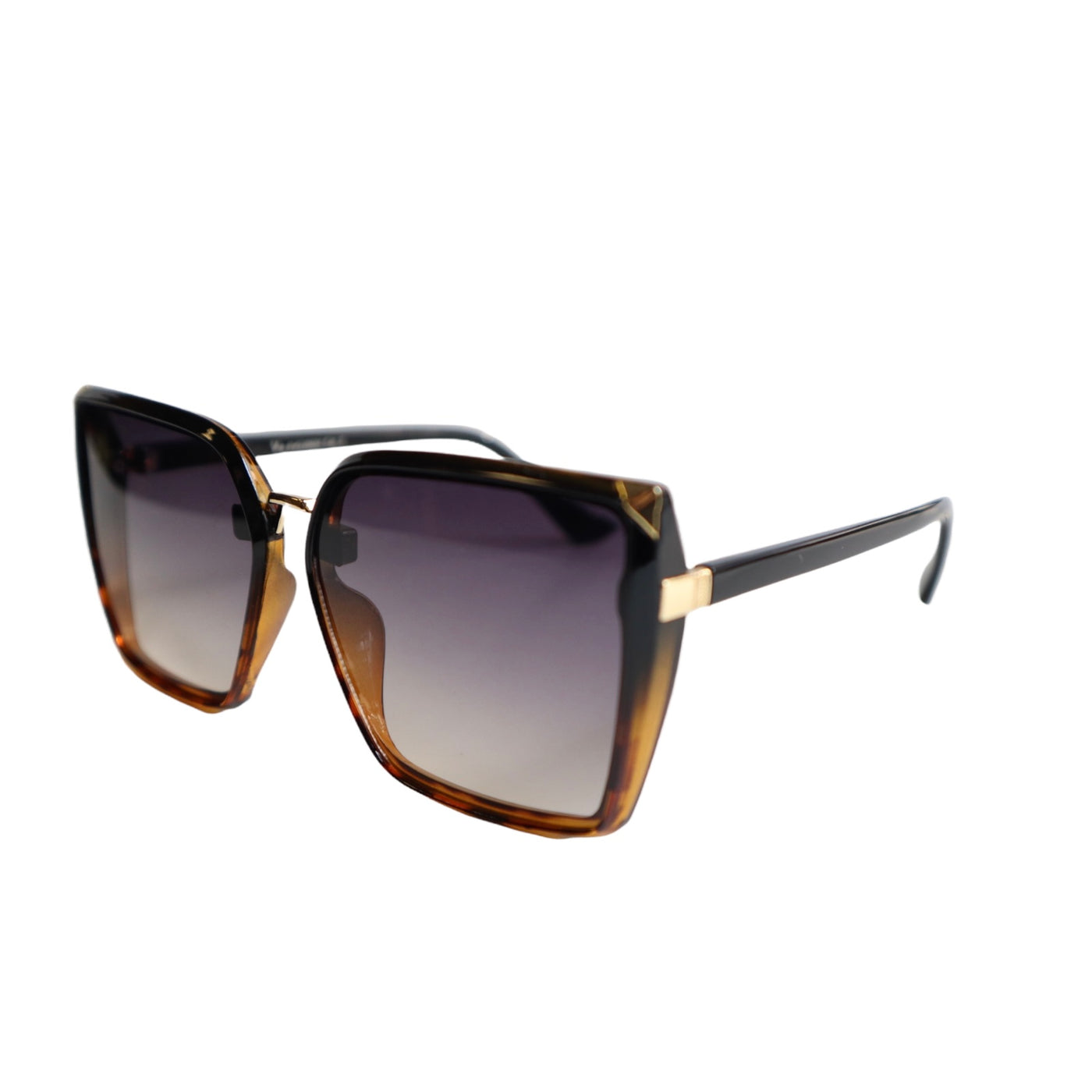 VG Luxury Collection BLACK Animal Print Square Frames w BLACK Lens Sunglasses