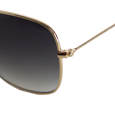 AIR FORCE AVIATOR SERIES GOLD Color Metal Frames Sunglasses w/ BLACK Lens
