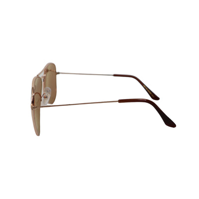 AIR FORCE AVIATOR SERIES ROSE GOLD Color Metal Frames Sunglasses w/ ROSE Lens