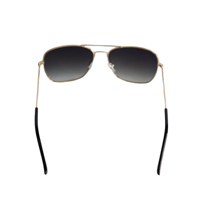 AIR FORCE AVIATOR SERIES GOLD Color Metal Frames Sunglasses w/ BLACK Lens