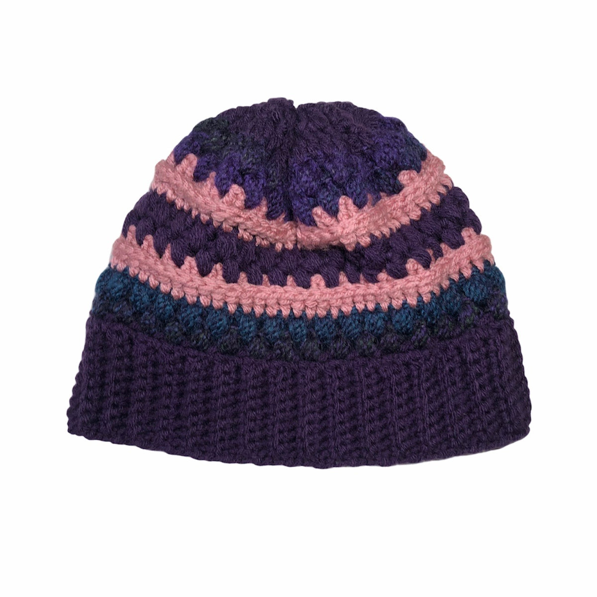 Nikita Naomi Handmade Purple Crochet Beanie